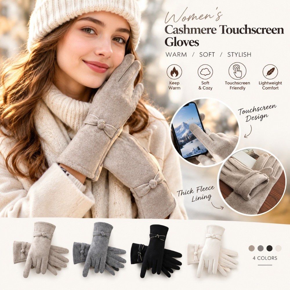 Thickened Women Winter Gloves Velvet Lined Touch Screen Gloves for Winter Use