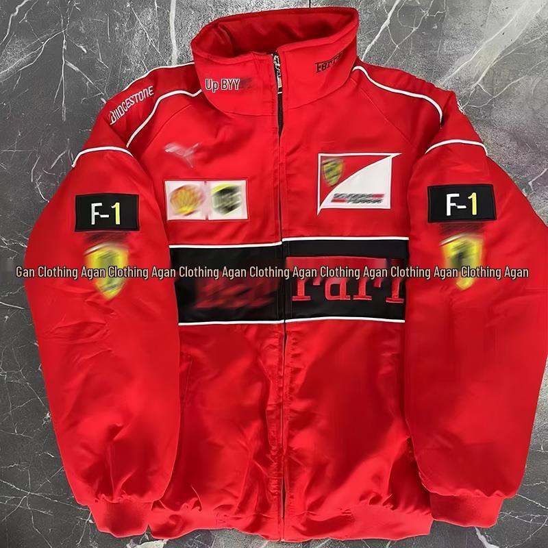 Vintage F1 Rennsport Windbreaker Motorradjacke für Herren & Damen - Gestickter Lässiger Frühjahrsanzug