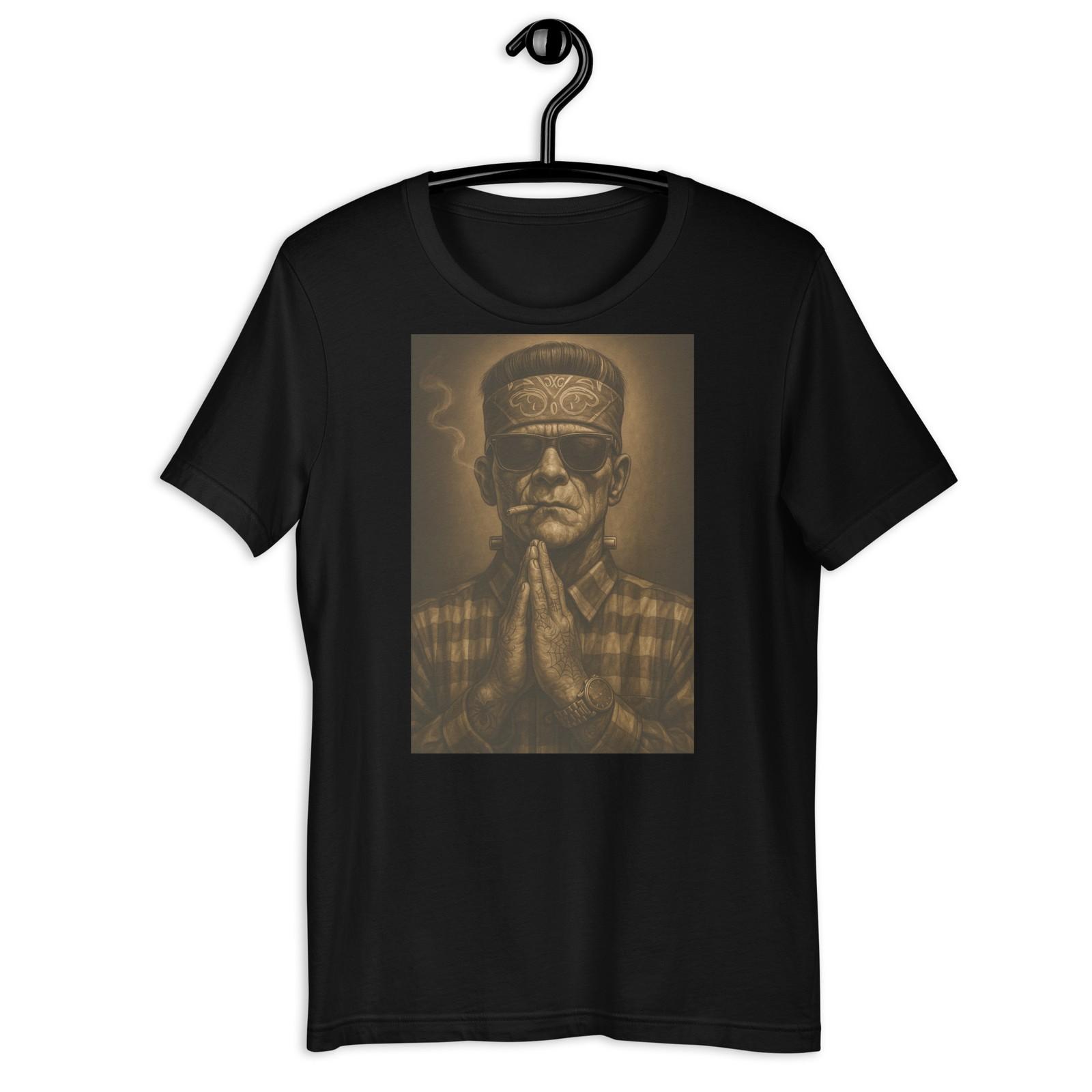 Chicano Homie Praying Bandana Tattoo Street Art Vintage T-Shirt Design! S разноцветный