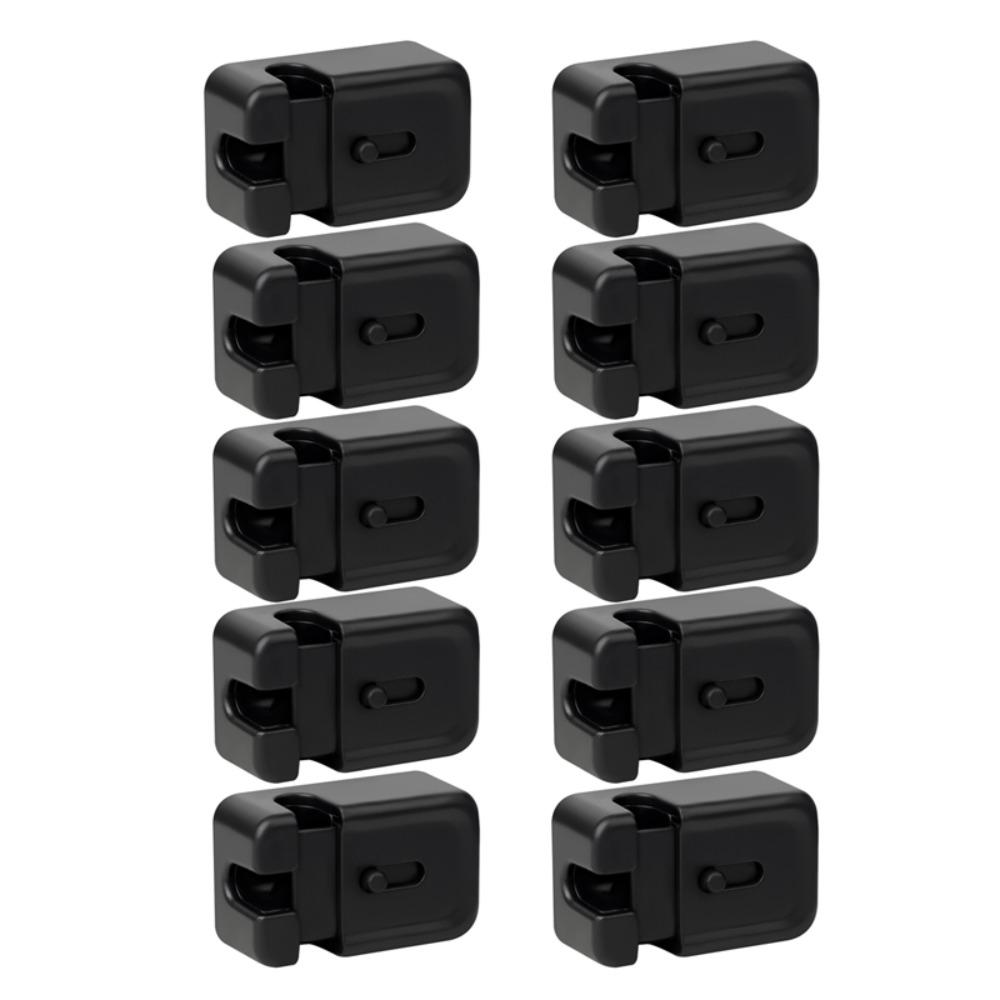 

10Pcs Creative Self-adhesive Cable Management Clips Fixed Durable Desktop Cord Organizer Multifunctional Cable Organizer Holder чёрный