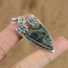 Sterling Silver Trillion Kambaba Jasper Gemstone Ethnic Birthday Pendant Jewelry