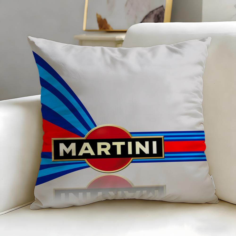 classic beverage brand Martini Cushion Cover Soft & Easy-Wash Pillow Case – Versatile for Couch, Bed, Travel and Office