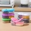2 Grid Grain Sealed Jar Kitchen Fruit and Vegetable Preservation Storage Box Food Spice Sealed Plastic Box Travel Lunch Boxes