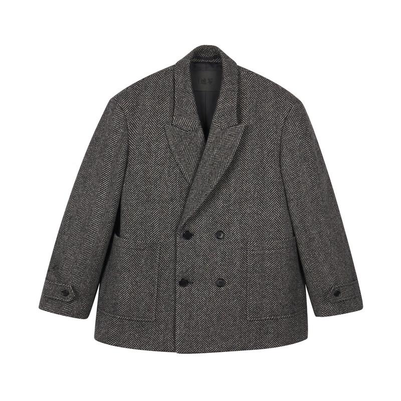 CROQUIS Men's Winter Oversized Double-breasted Blazer