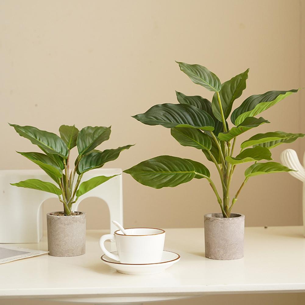 Fake Evergreen Bendable Shape Artificial Green Plants For Living Room Shopping Mall Hotel Restaurant Decor