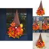 Holiday Door Hanger With Maple Leaf Hat For Thanksgiving Decor And Photo Props