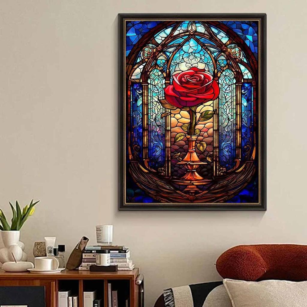 DIY Diamond Painting Charming Flowers Cross Stitch Kit Mosaic Art Diamond Painting Full Circle Diamond Home Decoration