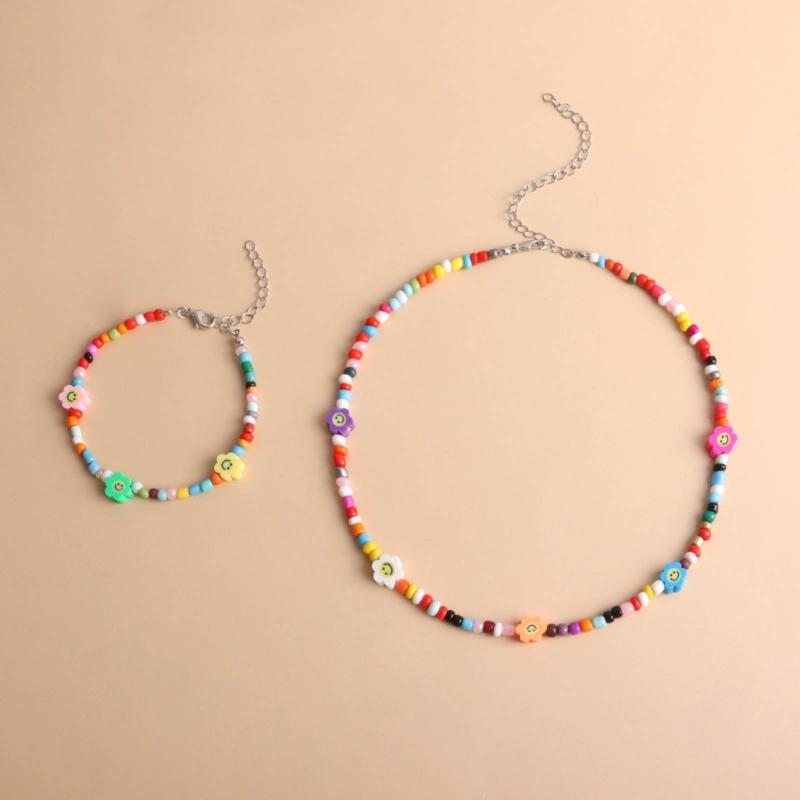 Stylish Neck Jewelry Unique Beads Necklace Colorful Bracelet Comfortable Wrist Jewelry Beads Jewelry for Everyday Wear