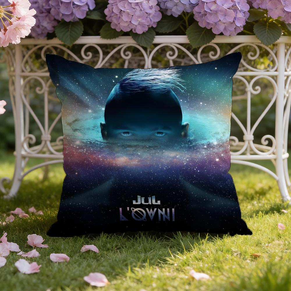 

Rapper JuL C est Pas Des Lol Cushion Cover Home & Car Dual-Scene Pillow Cover: Reversible for Premium Comfort 30cmx30cm