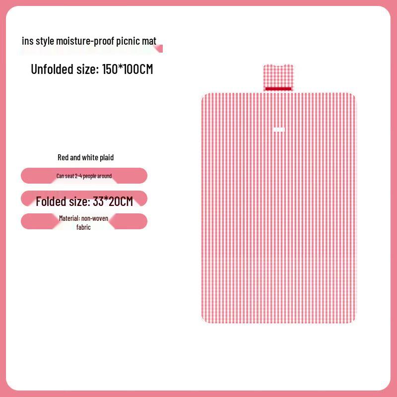 Series Clear Red Plaid Outdoor Picnic Mat