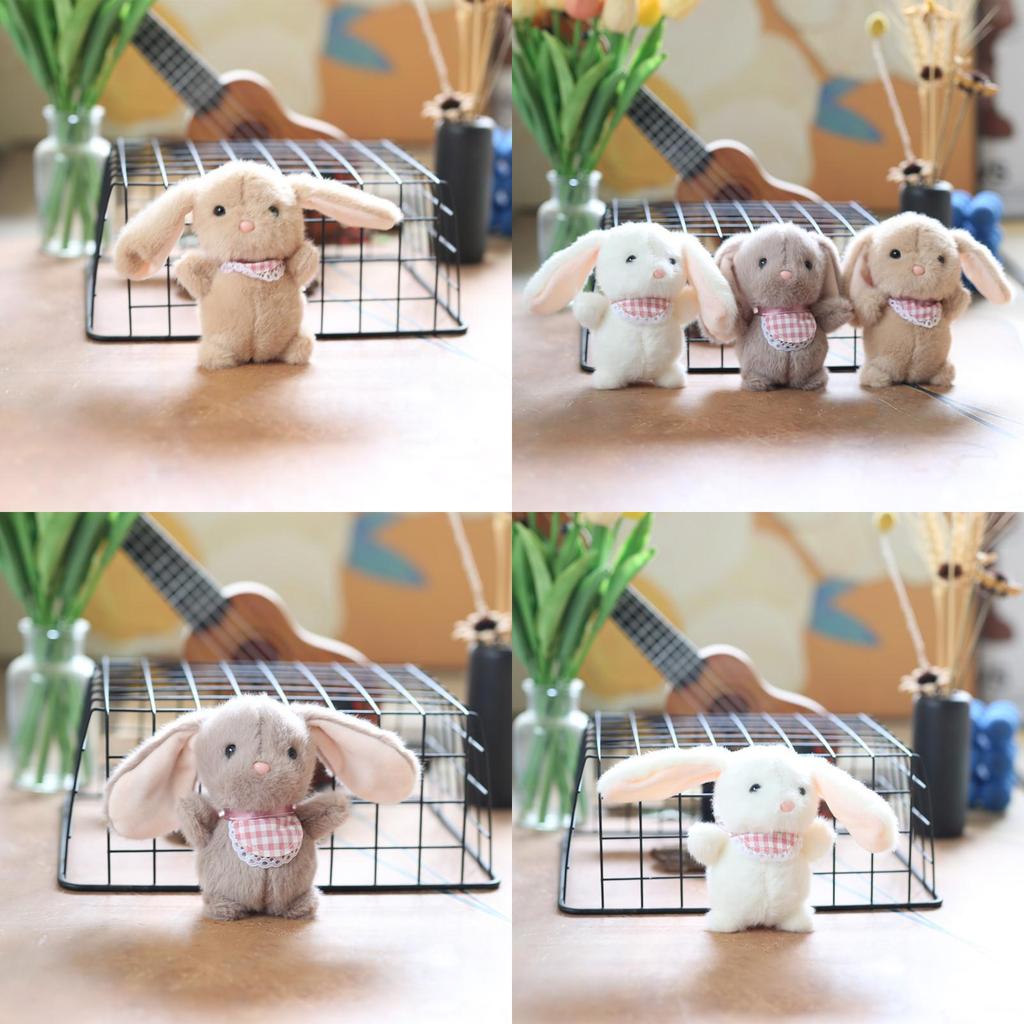 Adorable Plush Bunny Keychain Cute Soft Bag Charm Stuffed Animal Toy For Kids