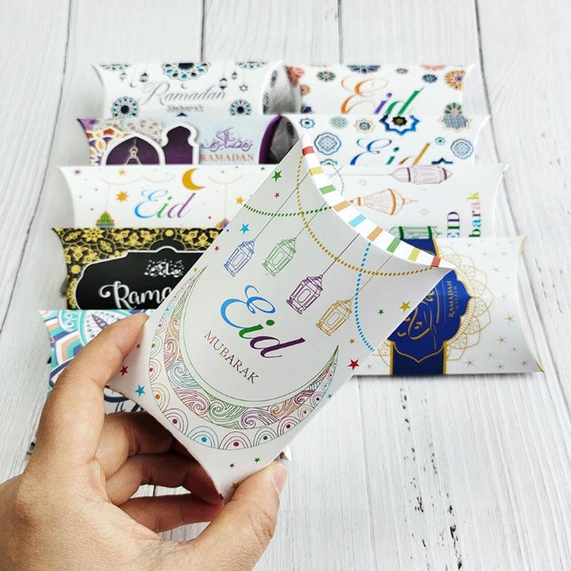 10 Ramadan Kareem Favour Boxes Ramadan Pillow Boxes Gift Sweet Boxes Eid Decor