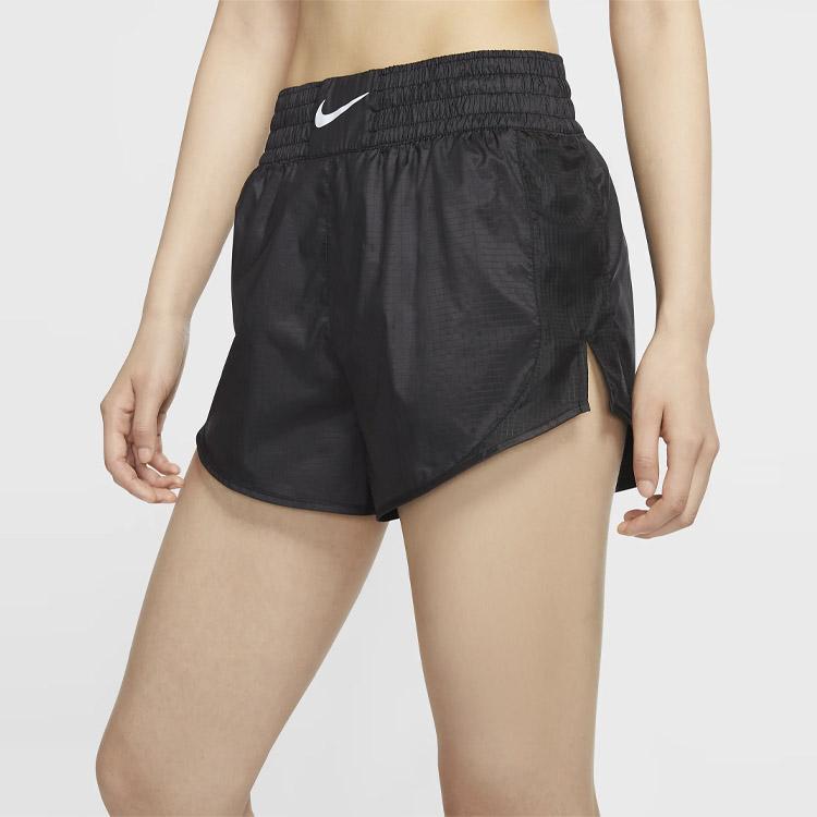 Nike Tempo Luxe Boxing Running Elastic Solid Color Sports Casual Shorts Women Shorts Black CU3216-010