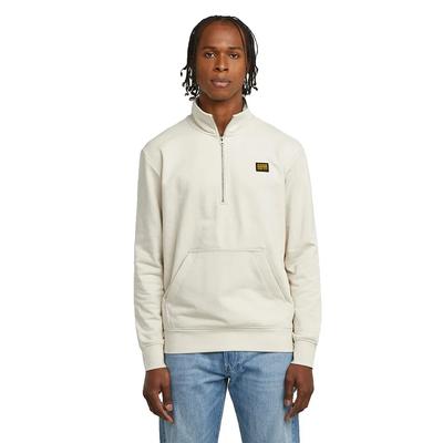 Sweatshirt with Half-zip Label Badge