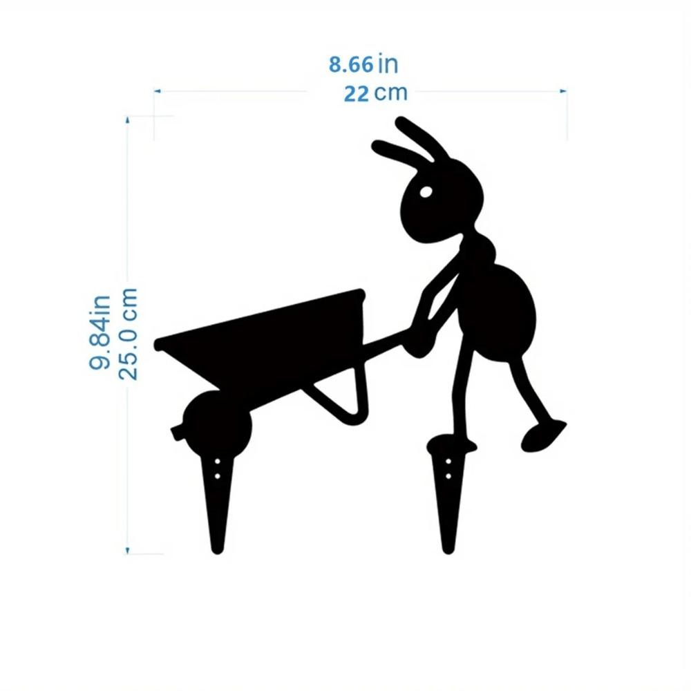 Outdoor Metal Garden Stakes Animals Set of 1, Rustic Iron Yard Silhouettes for Lawn, Christmas Decor, Ground Mount, No Power Needed, Creative Patio