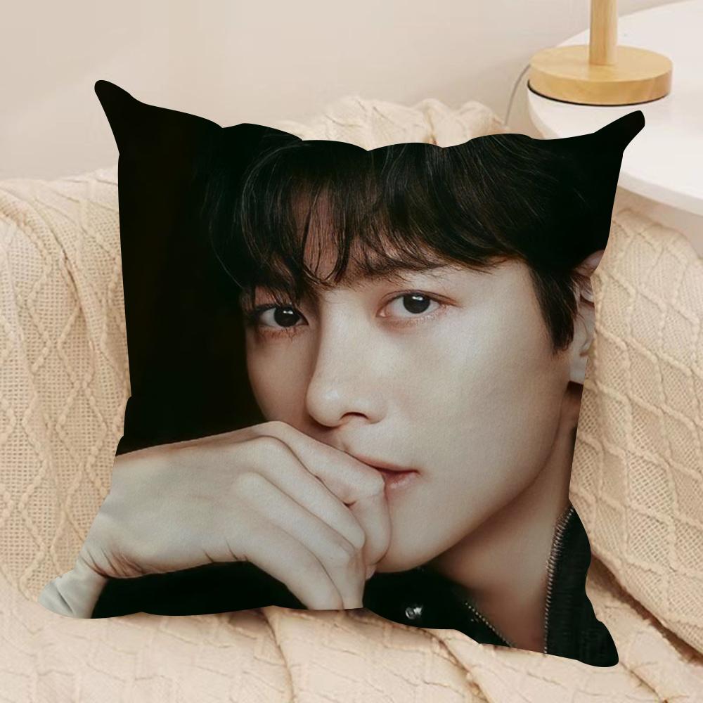 JJi CChang Wook Cushion Cover Silky Short Plush DoubleSided Printed Pillow Case for Sofa All Seasons Home Decor Gift