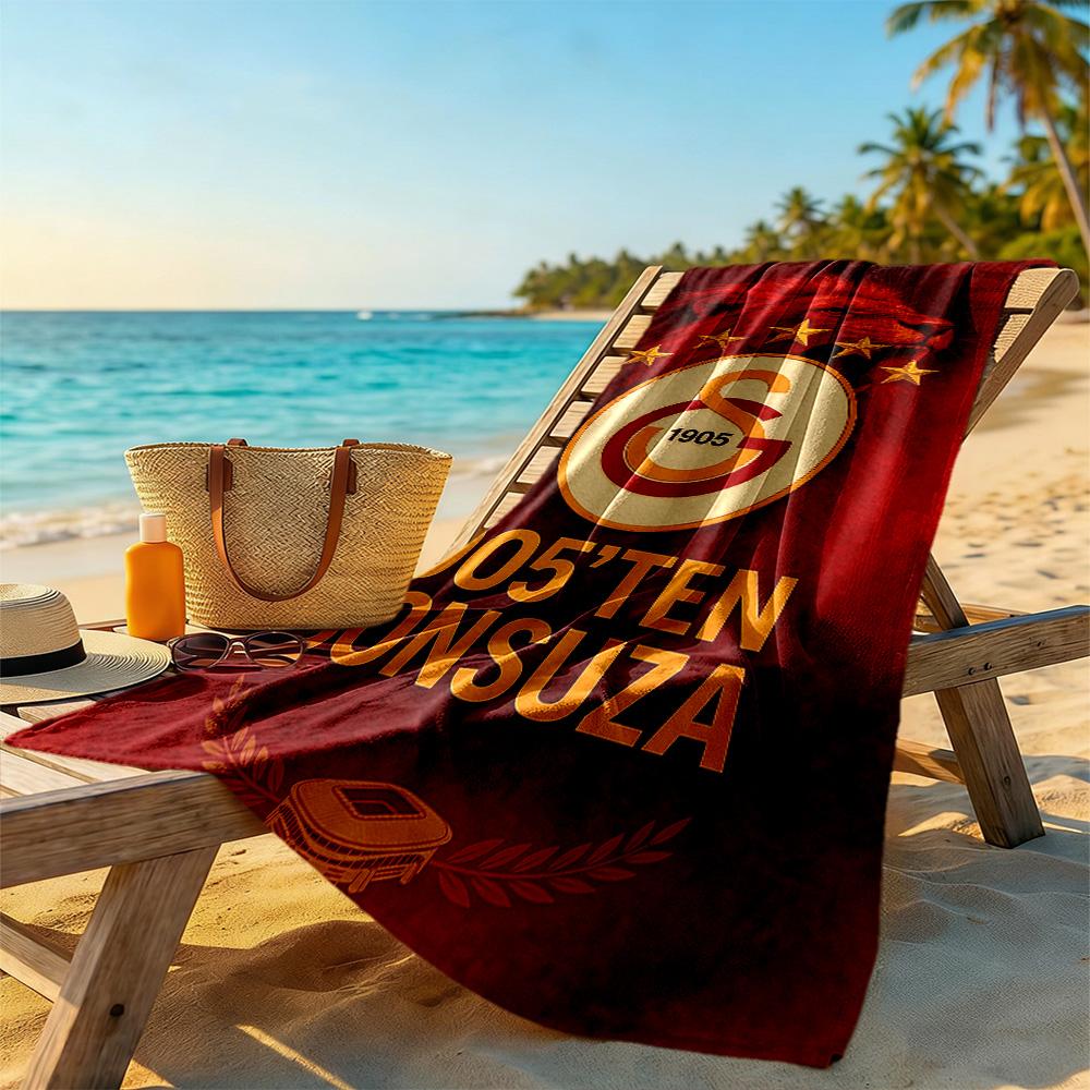 Galatasaray Beach Towel High Absorbency & Quick-Dry Comfortable Lightweight Perfect for Traveling Yoga Camping and Swimming
