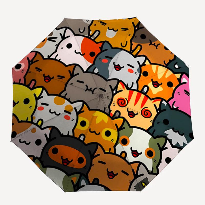 

1pc Cat Collection Automatic Open/Close Umbrella Compact Folding Umbrella, All-Season Portable Umbrella for Women/Men083