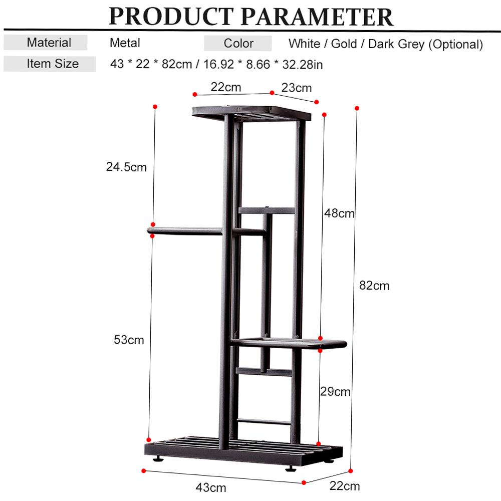 4-Tier Display Shelf Flower Pots Rack Plant Stand Potting Ladder Planter Stand Hvy Duty Storage Shelving Rack for Potted Plants