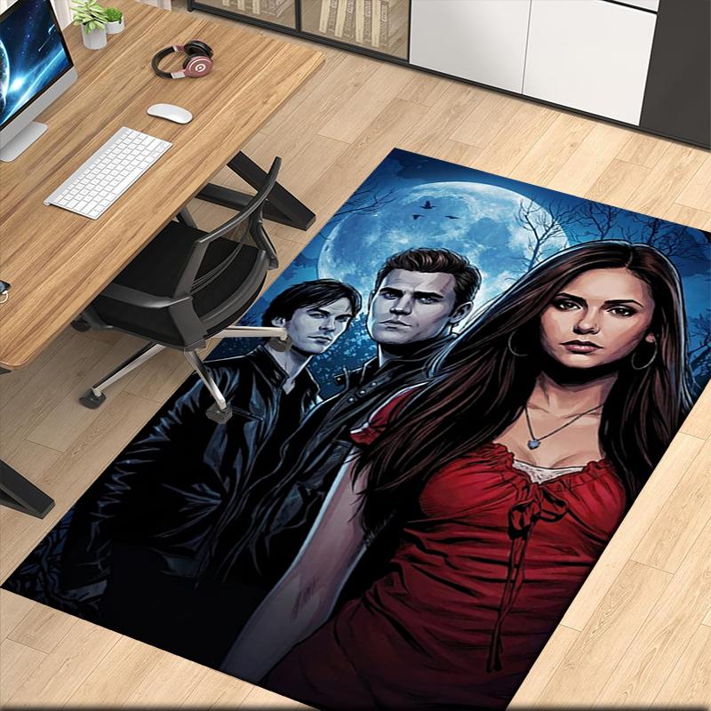 Vampire Diaries Printed Carpet, for Office Chair Living Room Bedroom Kitchen Room Decor Gifts.