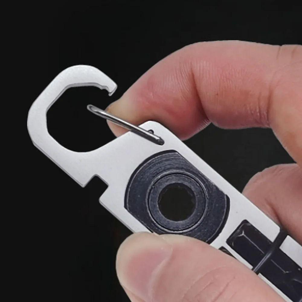 Stainless Steel Multifunctional Pry Bar Mini Multitool Allen Wrench  Outdoor