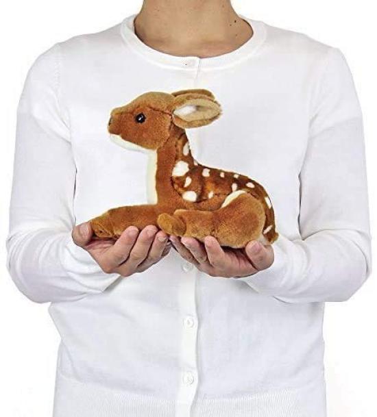 Calorata Sika Deer Plush Toy Animal to the Realistic Deer Animal Baby Toy Doll Gift Present Birthday Christmas Present (Realistic Baby/Soft Touch)