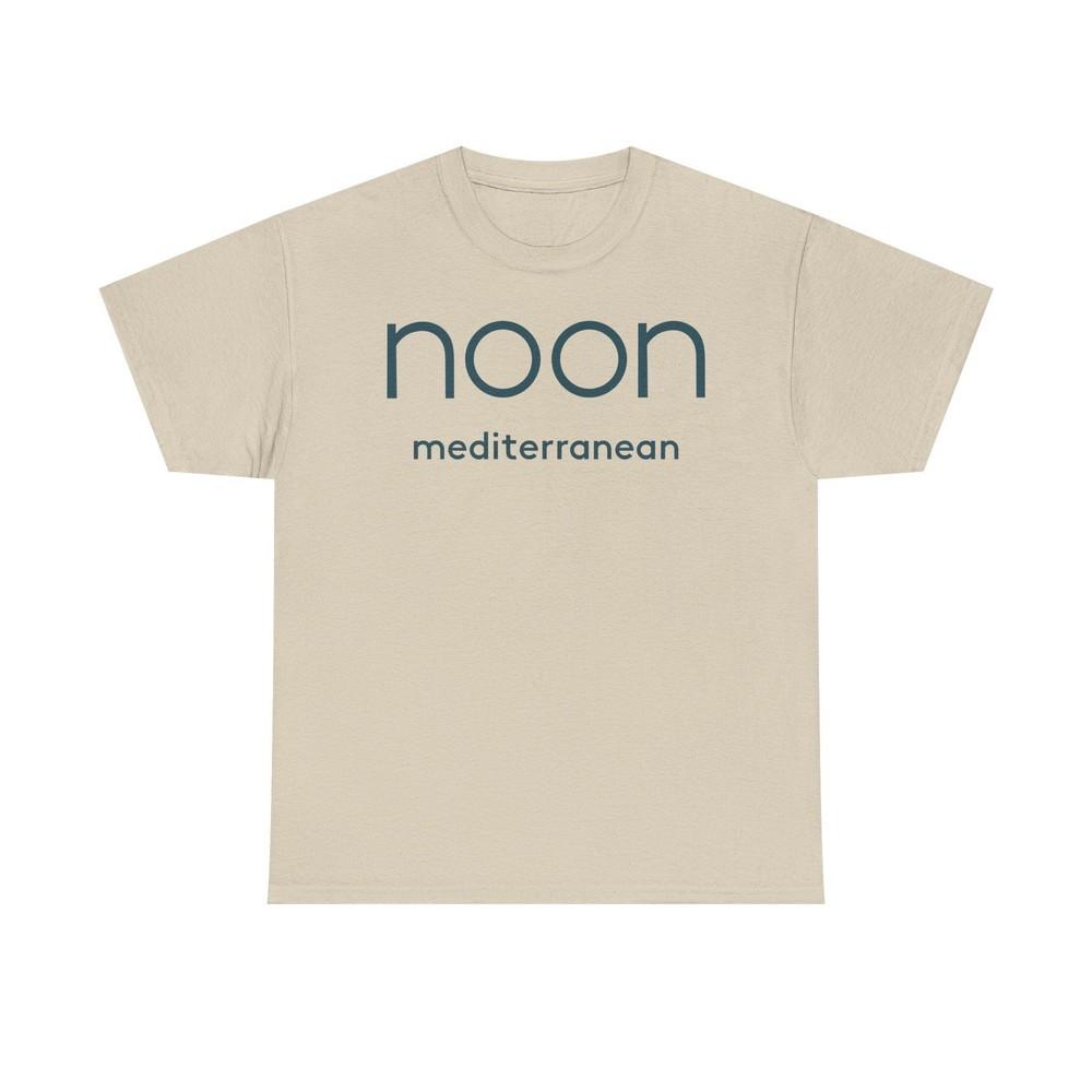 

Noon Mediterranean Vintage Chain Restaurant Logo Classic Dining T-Shirt 4XL