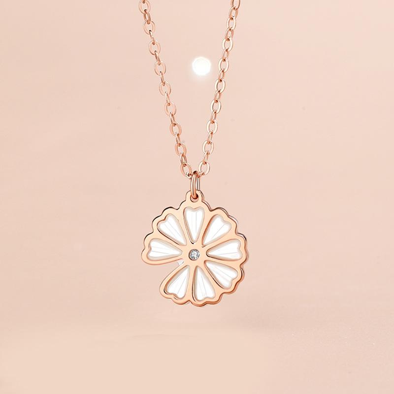 

Танциз S925 стерлингового серебра Роскошное индивидуальное ожерелье с подвеской женское классическое ожерелье прилива розового золота