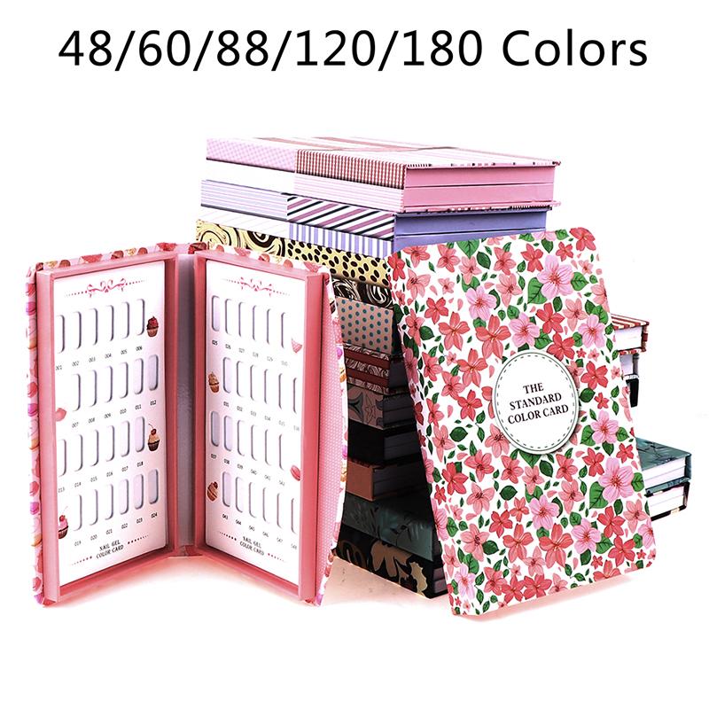 False Nail Color Book Display Nail Gel Polish Card Chart Palette Practice Board