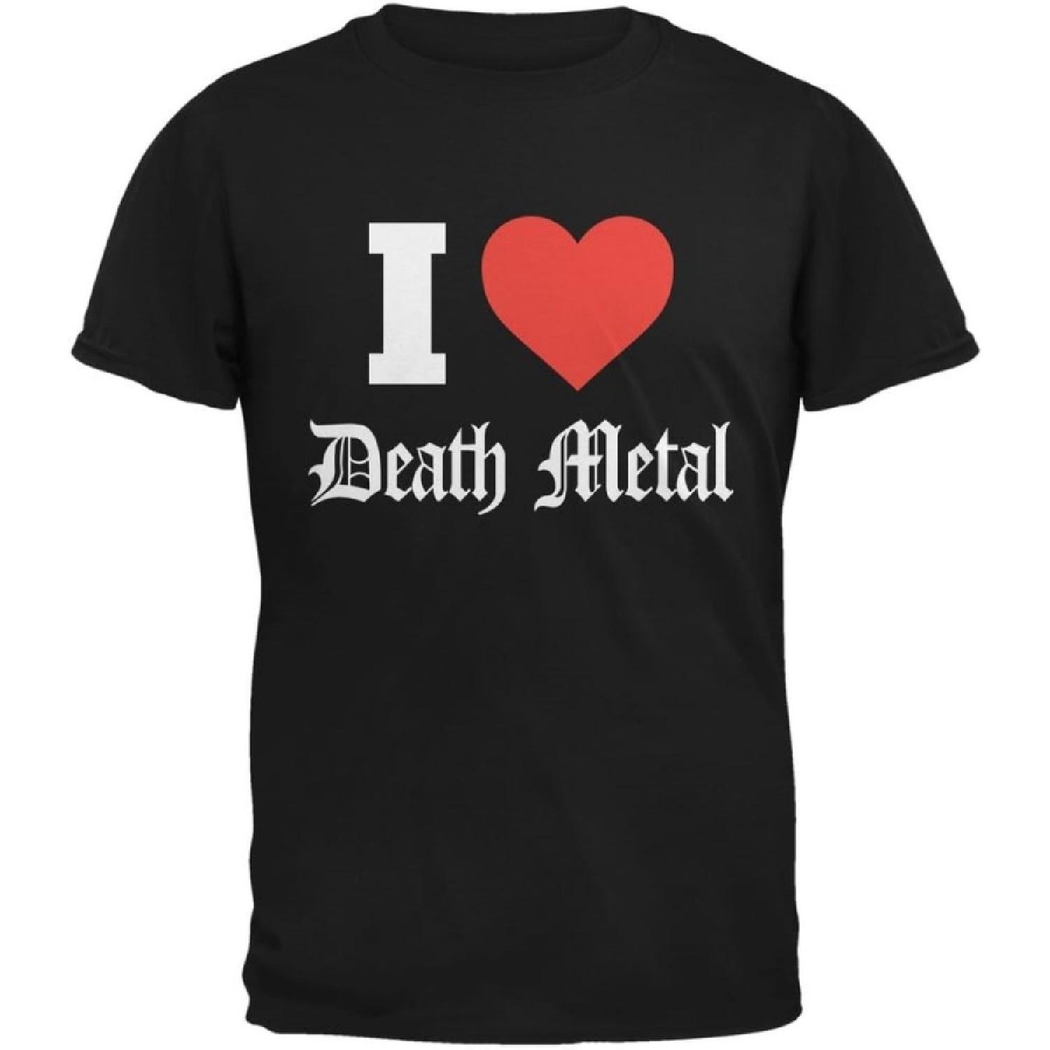 I Heart Death Metal Black Adult T-Shirt S