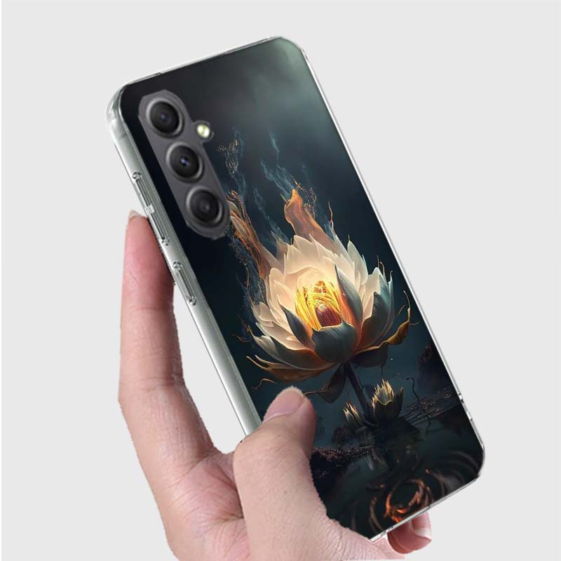 Buddhist Fire Lotus Phone Case for Samsung A16 A26 A36 A56 A17 A37 A57 A07 A06 A02S A03 A04S A05S Galaxy Note 20 10 A50S A71 A51