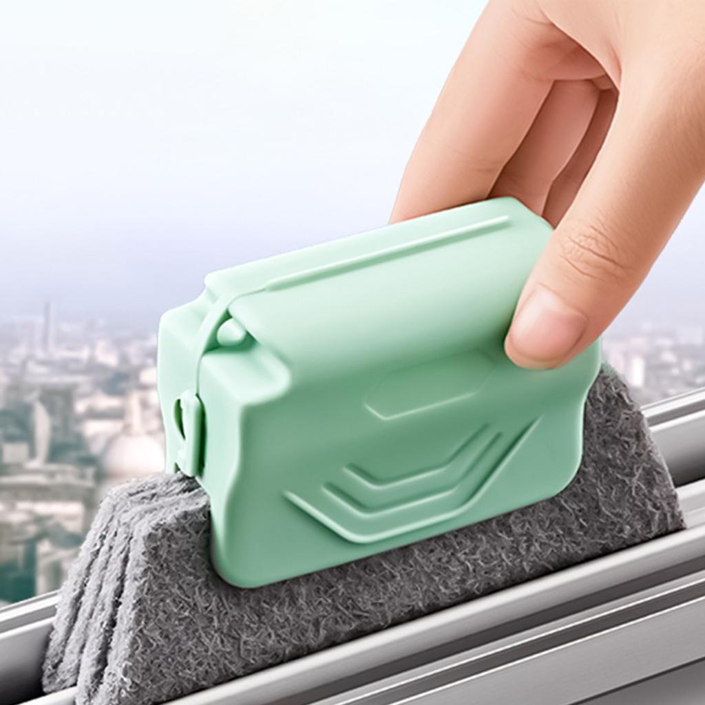 Window Groove Cleaning Brush Handheld Window Track Cleaner Tool for Sliding Door Sill Tile Lines