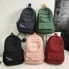 College Style Women's Solid Color Backpack Large Capacity Student School Bag Junior High School Backpack