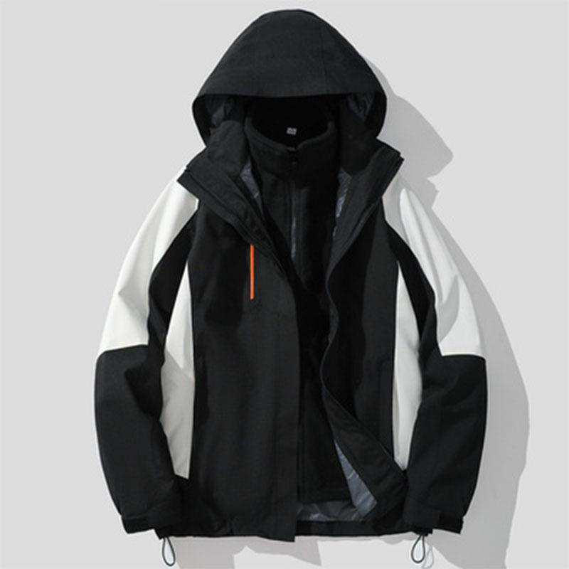 Mountain Series Outdoor Waterproof Windproof 3-in-1 Detachable Parka for Women and Men