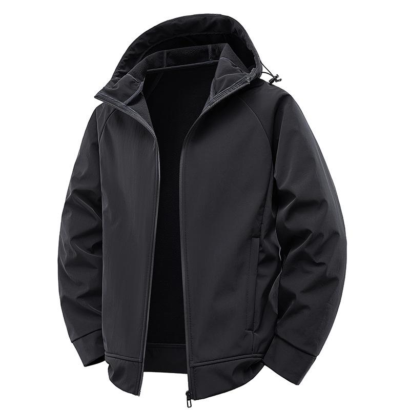 Sporty and casual men's and women's windbreaker sets for spring and autumn, new outdoor water-repellent loose fleece jacket