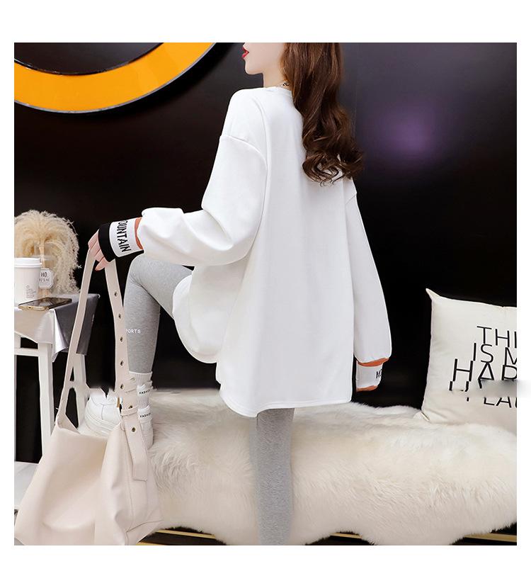 2026 New Style Women's Plus Velvet Long-Sleeve Mid-Length Hip-Covering T-shirt for Autumn/Winter