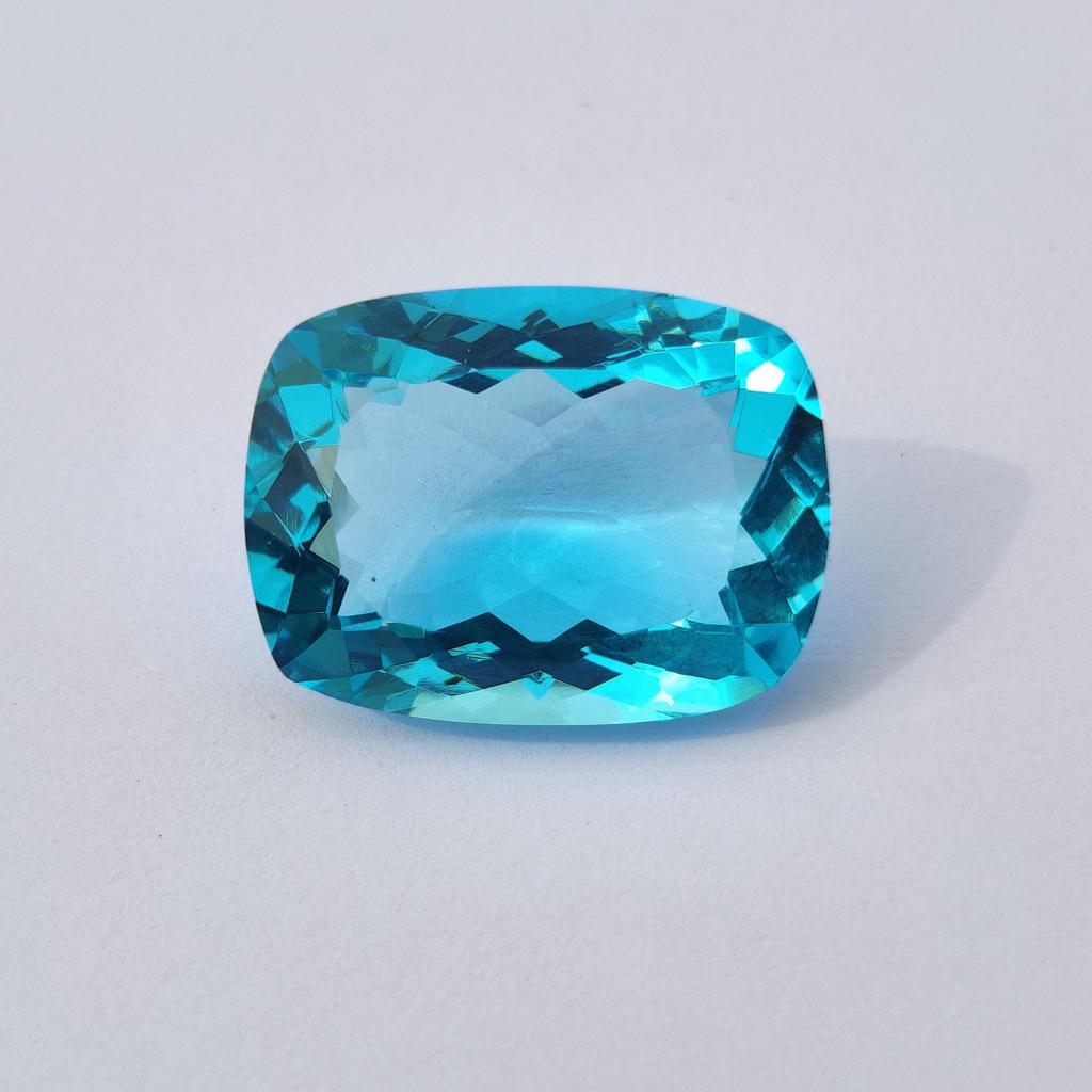 Beautiful Jewelry Making Sky Blue Topaz Shade Long Cushion Glass Stone, 22.60 Carat, 22x16x10 MM Size.