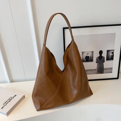 Bolsas de ombro vintage de grande capacidade para mulheres, outono inverno, simples, versátil, bolsa tote, nova bolsa coreana casual para deslocamento