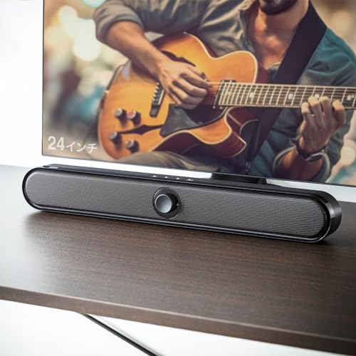 SANWA SUPPLY Bluetooth Compatible Slim Sound Bar Speaker MM-SPSBA4