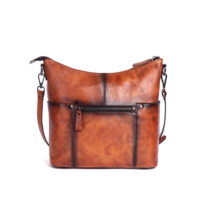 Vintage Design Shoulder Bags for Men Women Genuine Leather Crossbody Messenger Bag Fashion Zipper Purse GZW