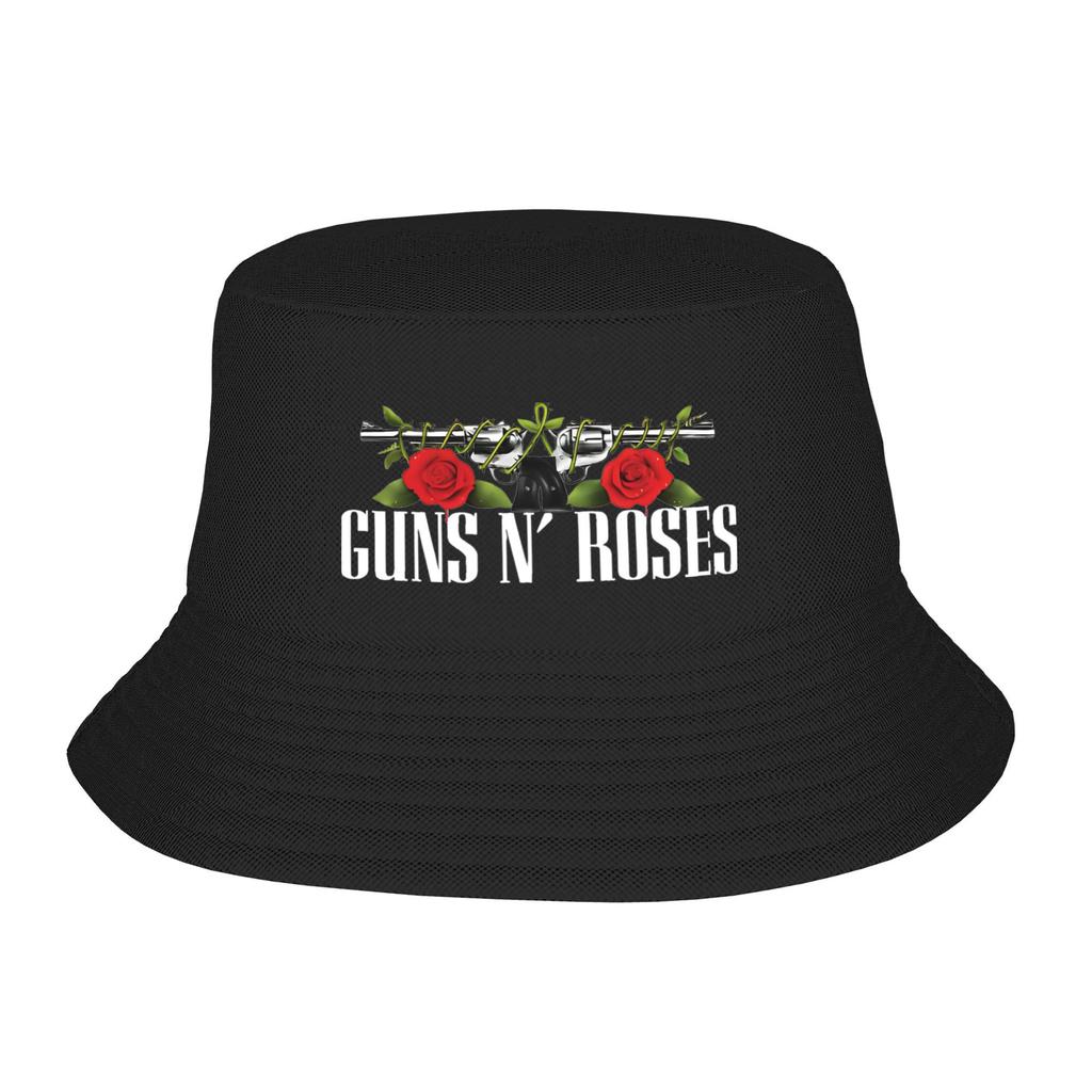 Bucket Hat Men Women Lightweight Outdoor Guns N Roses Fishing Fisherman Hat Hot Summer Beach Vacation Getaway Headwear Bob Hat