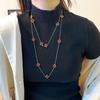 Collana Quadrifoglio di Lusso Leggero Femminile Cento Moda Autunno e Inverno Catena Lunga da Maglione Senso Superiore del Design Accessori per Abbigliamento