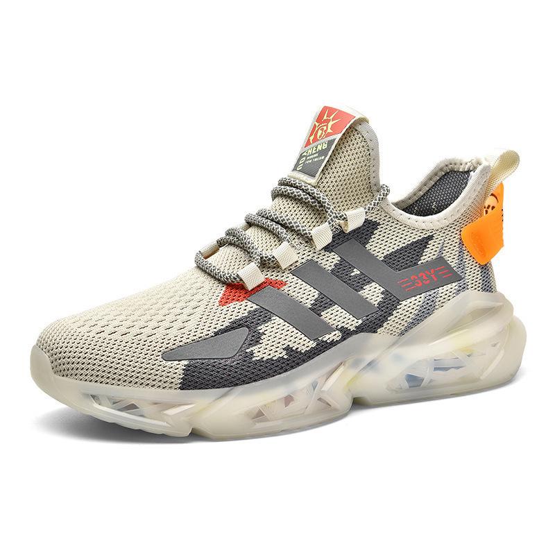 

2024 men s casual shoes summer new shoes boys breathable men s sports shoes men s trendy shoes 45 бежевий
