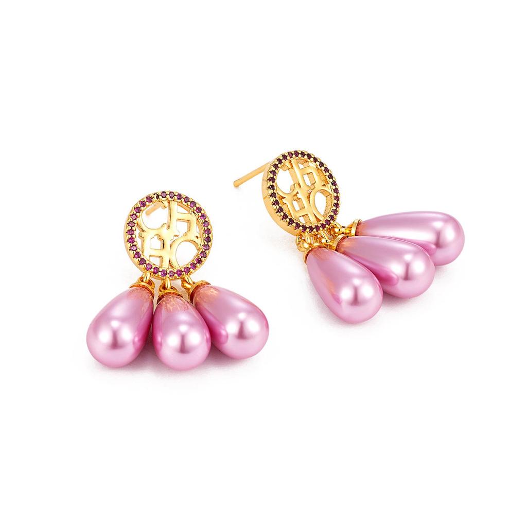 CHHC French Retro Pearl Earrings: Elegant, High-End Court Style Ear Jewelry