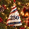 Winter Holiday Home Decor Patriotic Christmas Tree Ornaments, Acrylic Pendant for Independence Day, Decorative Pendants Indoor Outdoor Hanging Living