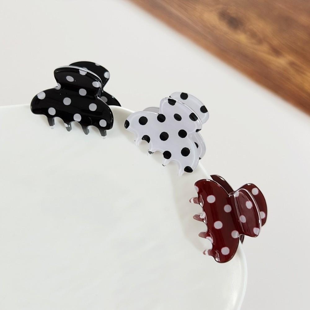 Cute Polka Dot Hair Claw Non-Slip Acrylic Hair Clamps New Mini Hair Clips  For Women