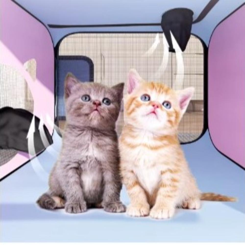 Zusammenklappbarer Katzenhaartrockner Fellpflege Haustier-Trockenbox Tragbarer Katzen-Trockenofen Duschen