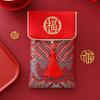 Embroidery Hongbao Best Wishes Red Pockets Large Capacity Brocade Red Envelop  Wedding
