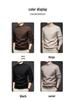 Men's High Collar Jacquard Knit Sweater - Autumn/Winter Business Casual