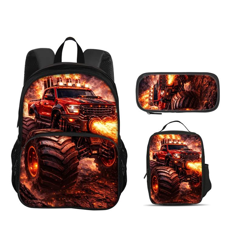 Monster Jam Round Front Bag Backpack